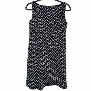 Jones New York Dress‎ Woman's 4P Black Embroidered Sheath Dress Career Office